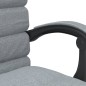 vidaXL Silla de oficina reclinable con masaje de tela gris claro vidaXL Silla de oficina reclinable con masaje de tela gris claro