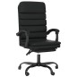 vidaXL Silla de oficina reclinable masaje cuero sintético negro