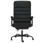 vidaXL Silla de oficina reclinable masaje cuero sintético negro