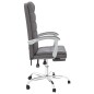 vidaXL Silla de oficina reclinable cuero sintético gris vidaXL Silla de oficina reclinable cuero sintético gris