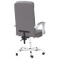 vidaXL Silla de oficina reclinable cuero sintético gris vidaXL Silla de oficina reclinable cuero sintético gris