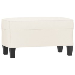 vidaXL Banco de cuero sintético color crema 70x35x41 cm
