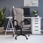 vidaXL Silla de oficina reclinable de tela gris taupé vidaXL Silla de oficina reclinable de tela gris taupé