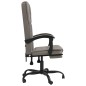 vidaXL Silla de oficina reclinable de tela gris taupé vidaXL Silla de oficina reclinable de tela gris taupé