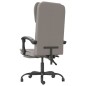 vidaXL Silla de oficina reclinable de tela gris taupé vidaXL Silla de oficina reclinable de tela gris taupé