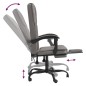vidaXL Silla de oficina reclinable de tela gris taupé vidaXL Silla de oficina reclinable de tela gris taupé