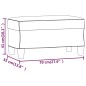 vidaXL Banco de cuero sintético gris 70x35x41 cm
