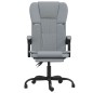 vidaXL Silla de oficina reclinable de tela gris claro