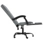 vidaXL Silla de oficina reclinable de tela gris claro