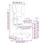 vidaXL Silla de oficina reclinable de tela gris claro