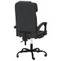 vidaXL Silla de oficina reclinable cuero sintético negro vidaXL Silla de oficina reclinable cuero sintético negro