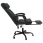 vidaXL Silla de oficina reclinable cuero sintético negro vidaXL Silla de oficina reclinable cuero sintético negro