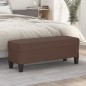 vidaXL Banco de cuero sintético marrón 100x35x41 cm vidaXL Banco de cuero sintético marrón 100x35x41 cm