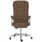 vidaXL Silla de oficina reclinable con masaje de tela marrón vidaXL Silla de oficina reclinable con masaje de tela marrón