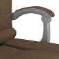 vidaXL Silla de oficina reclinable con masaje de tela marrón vidaXL Silla de oficina reclinable con masaje de tela marrón