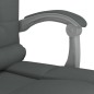 vidaXL Silla de oficina reclinable con masaje de tela gris oscuro