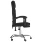 vidaXL Silla de oficina reclinable cuero sintético negro vidaXL Silla de oficina reclinable cuero sintético negro