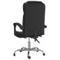 vidaXL Silla de oficina reclinable cuero sintético negro vidaXL Silla de oficina reclinable cuero sintético negro