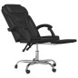 vidaXL Silla de oficina reclinable cuero sintético negro vidaXL Silla de oficina reclinable cuero sintético negro