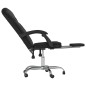 vidaXL Silla de oficina reclinable cuero sintético negro vidaXL Silla de oficina reclinable cuero sintético negro