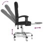 vidaXL Silla de oficina reclinable cuero sintético negro vidaXL Silla de oficina reclinable cuero sintético negro