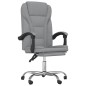 vidaXL Silla de oficina reclinable de tela gris claro vidaXL Silla de oficina reclinable de tela gris claro
