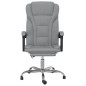 vidaXL Silla de oficina reclinable de tela gris claro vidaXL Silla de oficina reclinable de tela gris claro