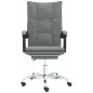 vidaXL Silla de oficina reclinable de tela gris oscuro vidaXL Silla de oficina reclinable de tela gris oscuro