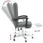 vidaXL Silla de oficina reclinable de tela gris oscuro vidaXL Silla de oficina reclinable de tela gris oscuro