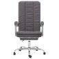 vidaXL Silla de oficina reclinable cuero sintético gris vidaXL Silla de oficina reclinable cuero sintético gris