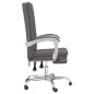 vidaXL Silla de oficina reclinable cuero sintético gris vidaXL Silla de oficina reclinable cuero sintético gris