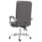 vidaXL Silla de oficina reclinable cuero sintético gris vidaXL Silla de oficina reclinable cuero sintético gris