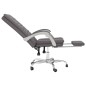 vidaXL Silla de oficina reclinable cuero sintético gris vidaXL Silla de oficina reclinable cuero sintético gris