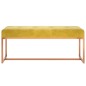 vidaXL Banco de terciopelo amarillo mostaza 110x36x45 cm vidaXL Banco de terciopelo amarillo mostaza 110x36x45 cm