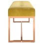 vidaXL Banco de terciopelo amarillo mostaza 110x36x45 cm vidaXL Banco de terciopelo amarillo mostaza 110x36x45 cm