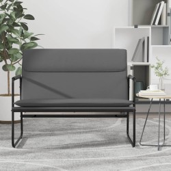 vidaXL Banco de cuero sintético gris 100x64x80 cm