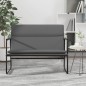vidaXL Banco de cuero sintético gris 100x64x80 cm