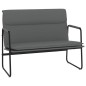vidaXL Banco de cuero sintético gris 100x64x80 cm