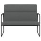 vidaXL Banco de cuero sintético gris 100x64x80 cm