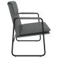 vidaXL Banco de cuero sintético gris 100x64x80 cm