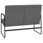 vidaXL Banco de cuero sintético gris 100x64x80 cm
