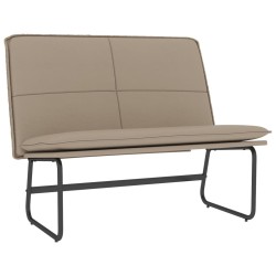 vidaXL Banco de cuero sintético color capuchino 100x75x76 cm