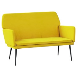 vidaXL Banco de terciopelo amarillo 108x79x79 cm