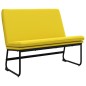 vidaXL Banco de tela amarillo claro 100x75x76 cm vidaXL Banco de tela amarillo claro 100x75x76 cm