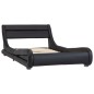 vidaXL Estructura de cama con LED cuero sintético negro 100x200 cm vidaXL Estructura de cama con LED cuero sintético negro 100x200 cm