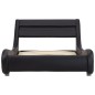 vidaXL Estructura de cama con LED cuero sintético negro 100x200 cm vidaXL Estructura de cama con LED cuero sintético negro 100x200 cm