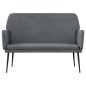 vidaXL Banco de terciopelo gris oscuro 108x79x79 cm vidaXL Banco de terciopelo gris oscuro 108x79x79 cm