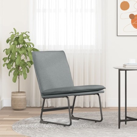 vidaXL Sillón de relax tela gris claro 52x75x76 cm