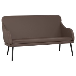 vidaXL Banco de cuero sintético marrón 110x76x80 cm
