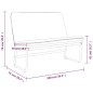 vidaXL Banco de tela gris oscuro 100x75x76 cm vidaXL Banco de tela gris oscuro 100x75x76 cm